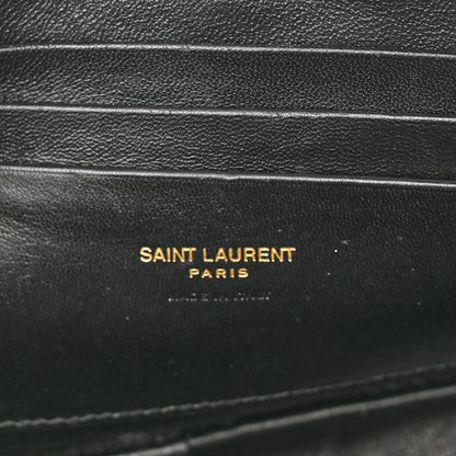 Saint Laurent Grain De Poudre Matelasse Monogram Mini Lou Camera Bag Blue Vert 6 of 11