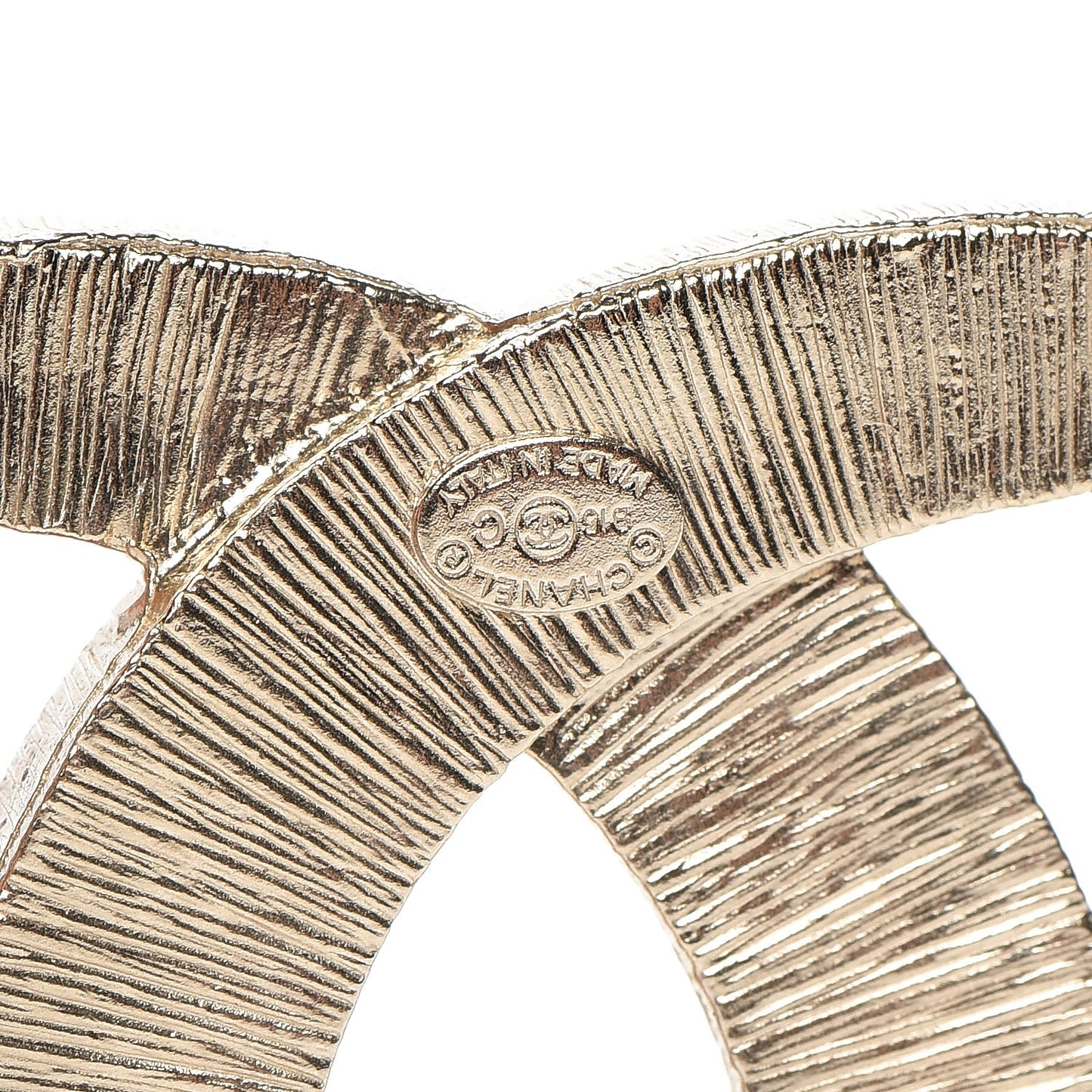 Baguette Crystal Dubai CC Brooch Gold