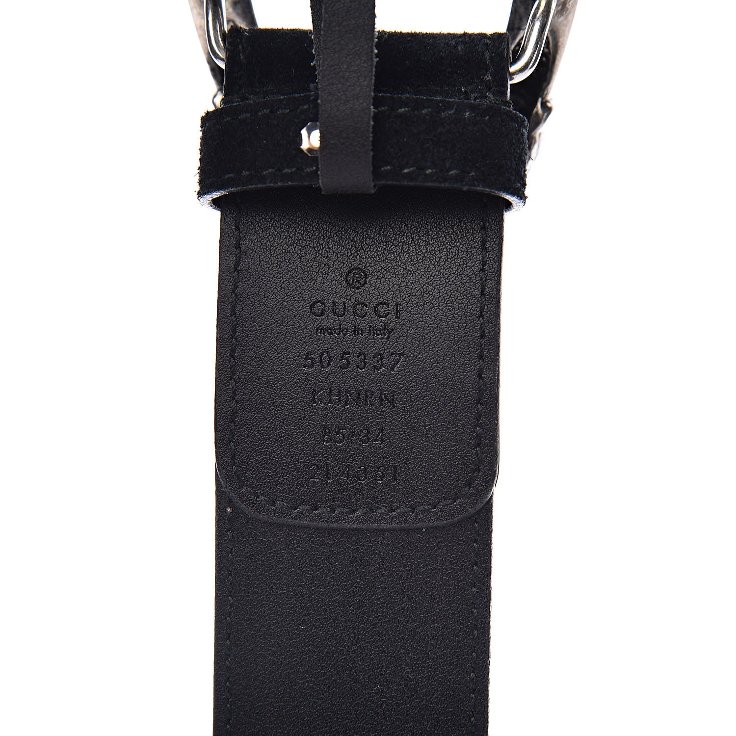 Gucci GG Supreme Monogram Suede Dionysus 40mm Belt 85 34 Beige Black 4 of 7