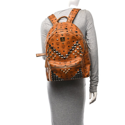 MCM Visetos Studded Medium Stark M Backpack Cognac 2 of 10