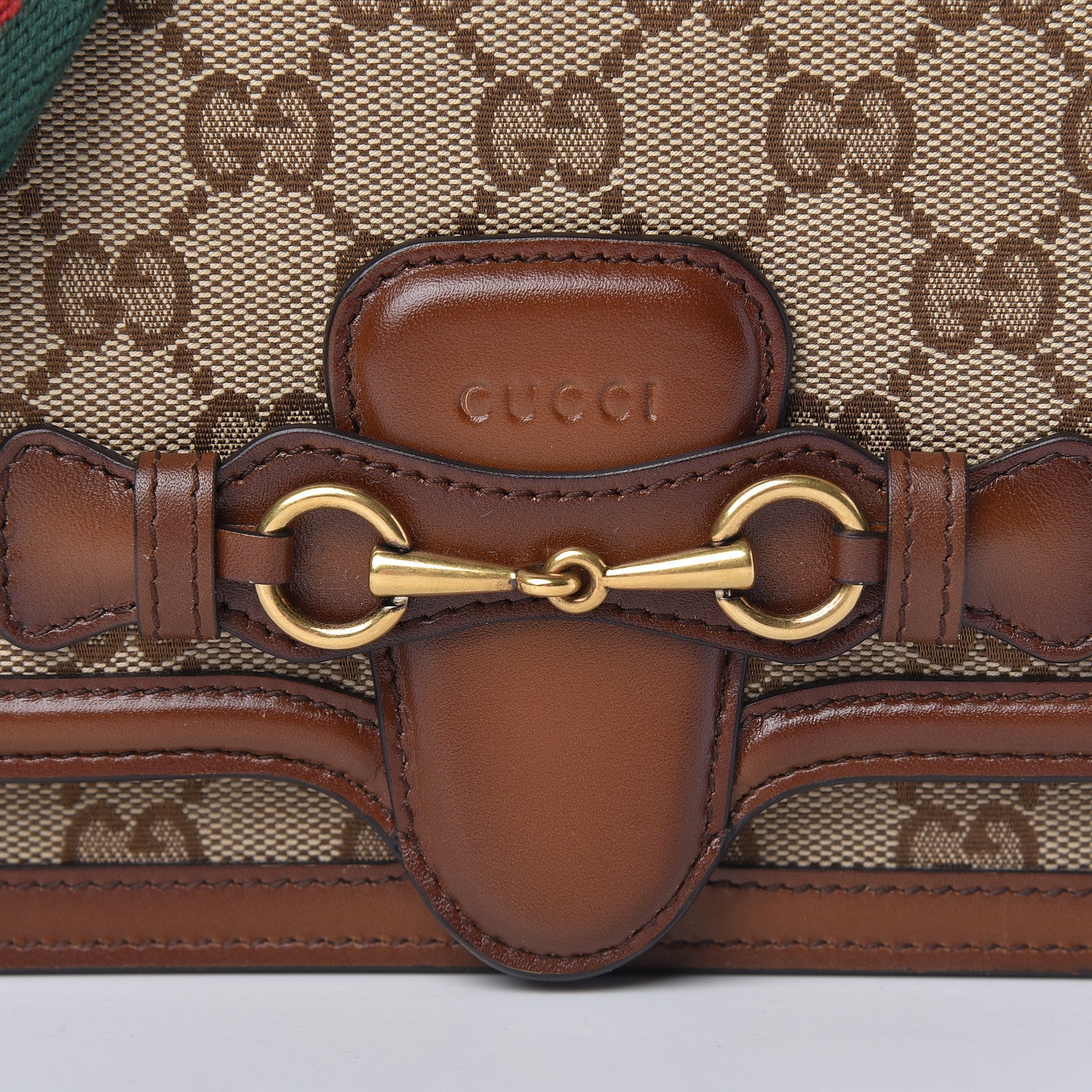 Gucci Monogram Lady Web Convertible Wallet Beige Cuir 9 of 13