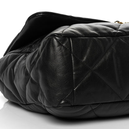 Chanel Goatskin Quilted Maxi Chanel 19 Flap Black 9 of 10