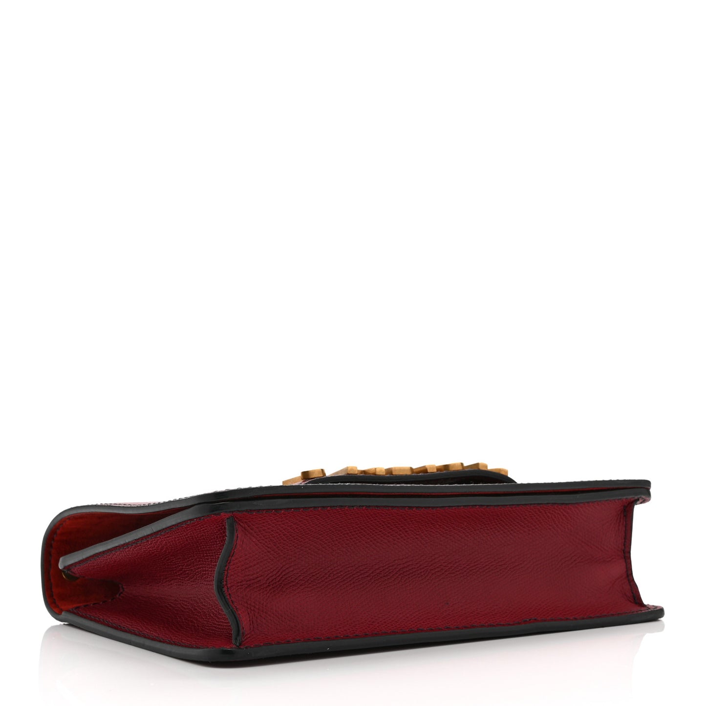 Grained Calfskin J'Adior Chain Flap Bag Red