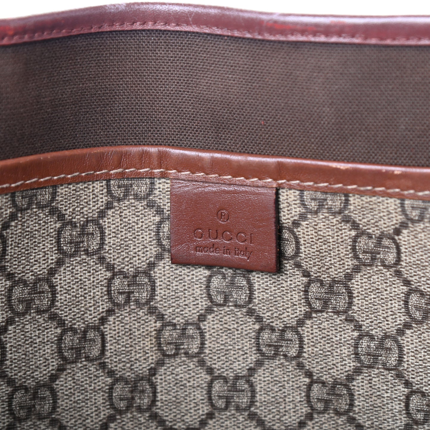 GG Plus Monogram Medium Signature Web Loop Tote Brown