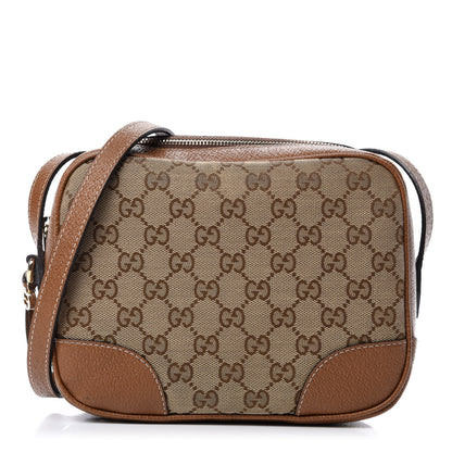 Gucci Monogram Mini Bree Messenger Bag Beige Tabacco 1 of 14