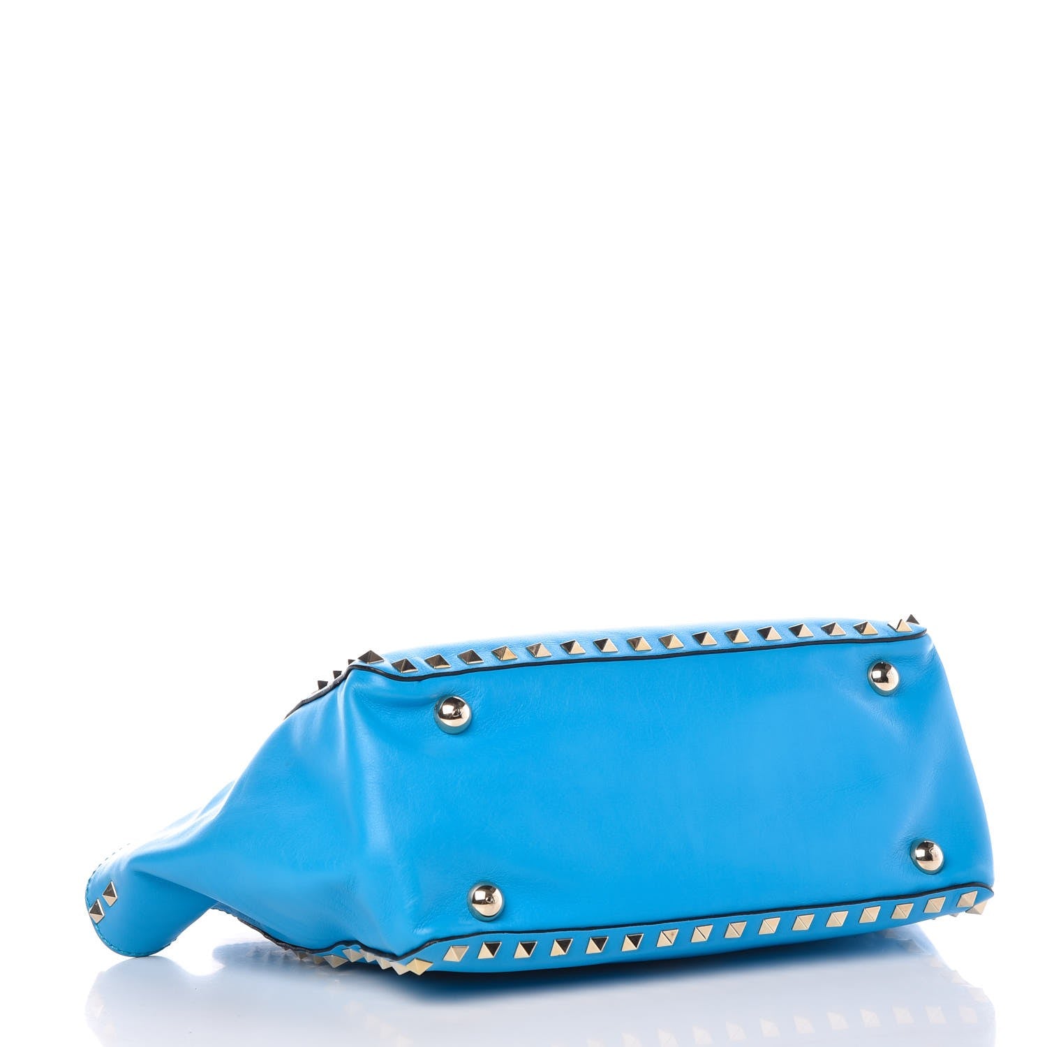 Valentino Garavani Vitello Small Rockstud Tote Parrot 19 of 24