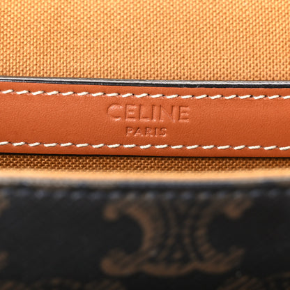 Celine Triomphe Canvas Medium Folco Bag Tan 5 of 9