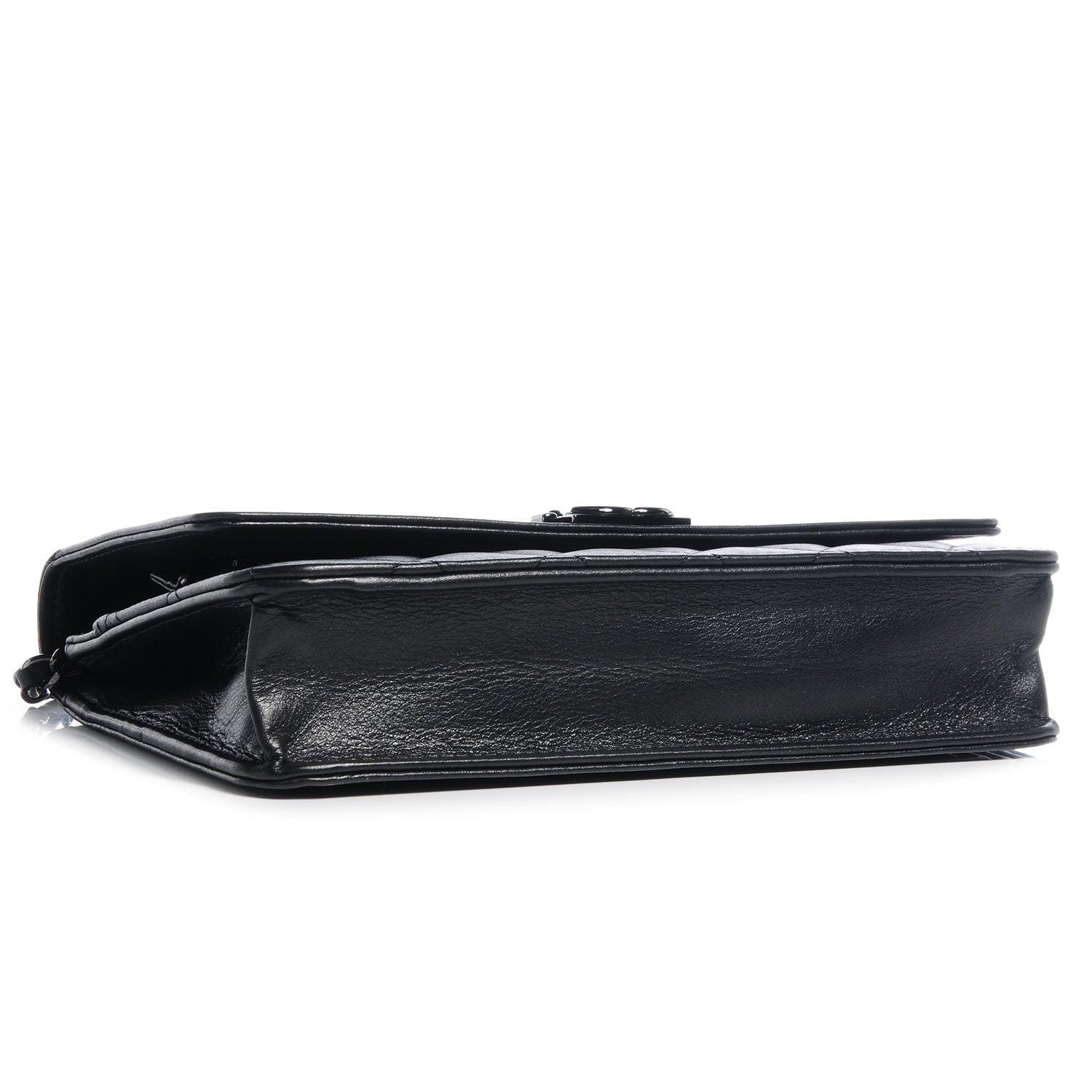Chanel Lambskin Quilted Boy Wallet On Chain WOC So Black 4 of 9