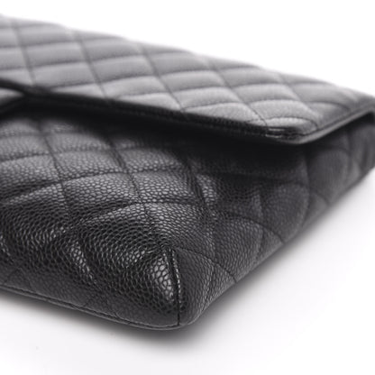 Chanel Caviar Quilted Flap Clutch Black 9 of 10