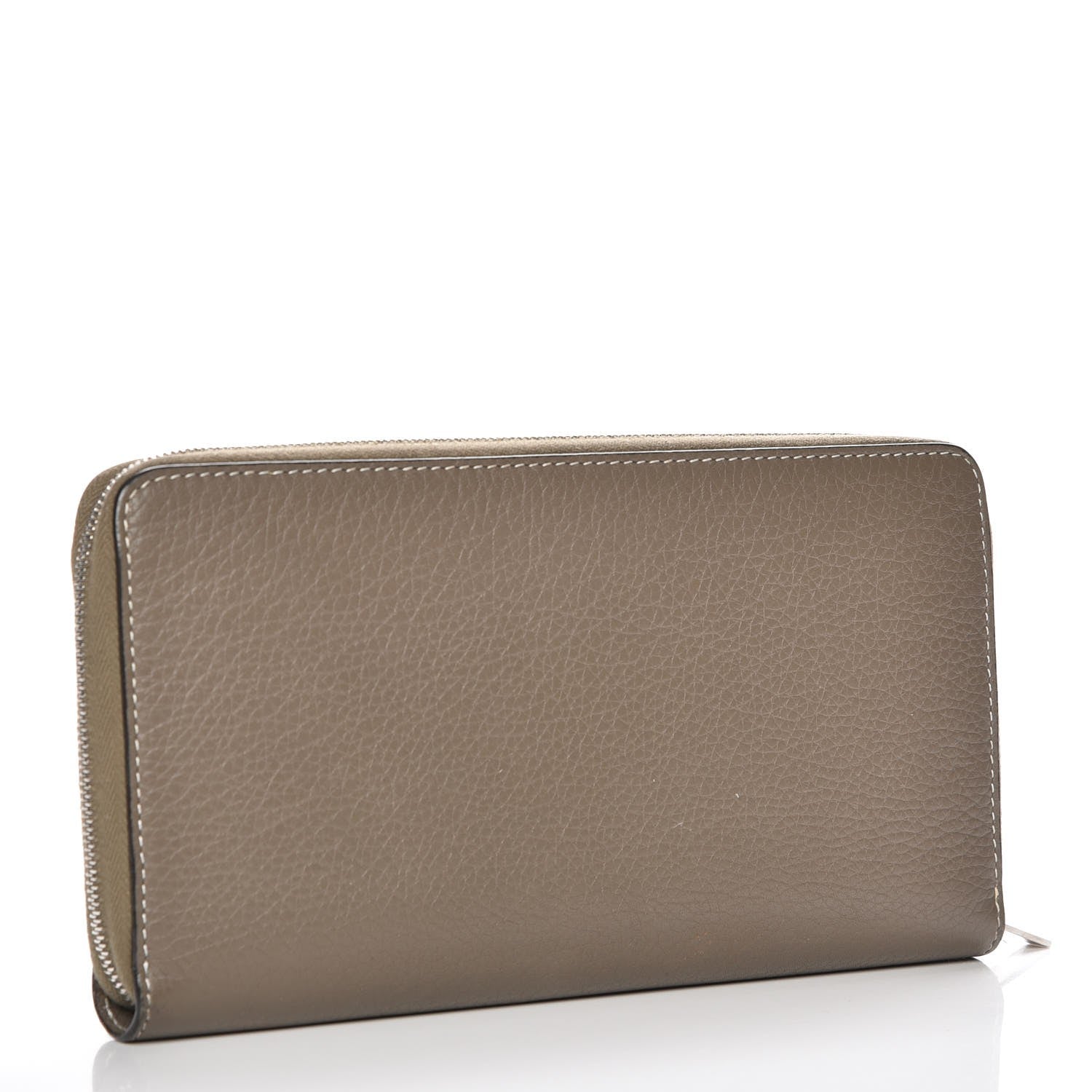Celine Drummed Calfskin Large Zip Around Multifunction Wallet Souris 3 of 8