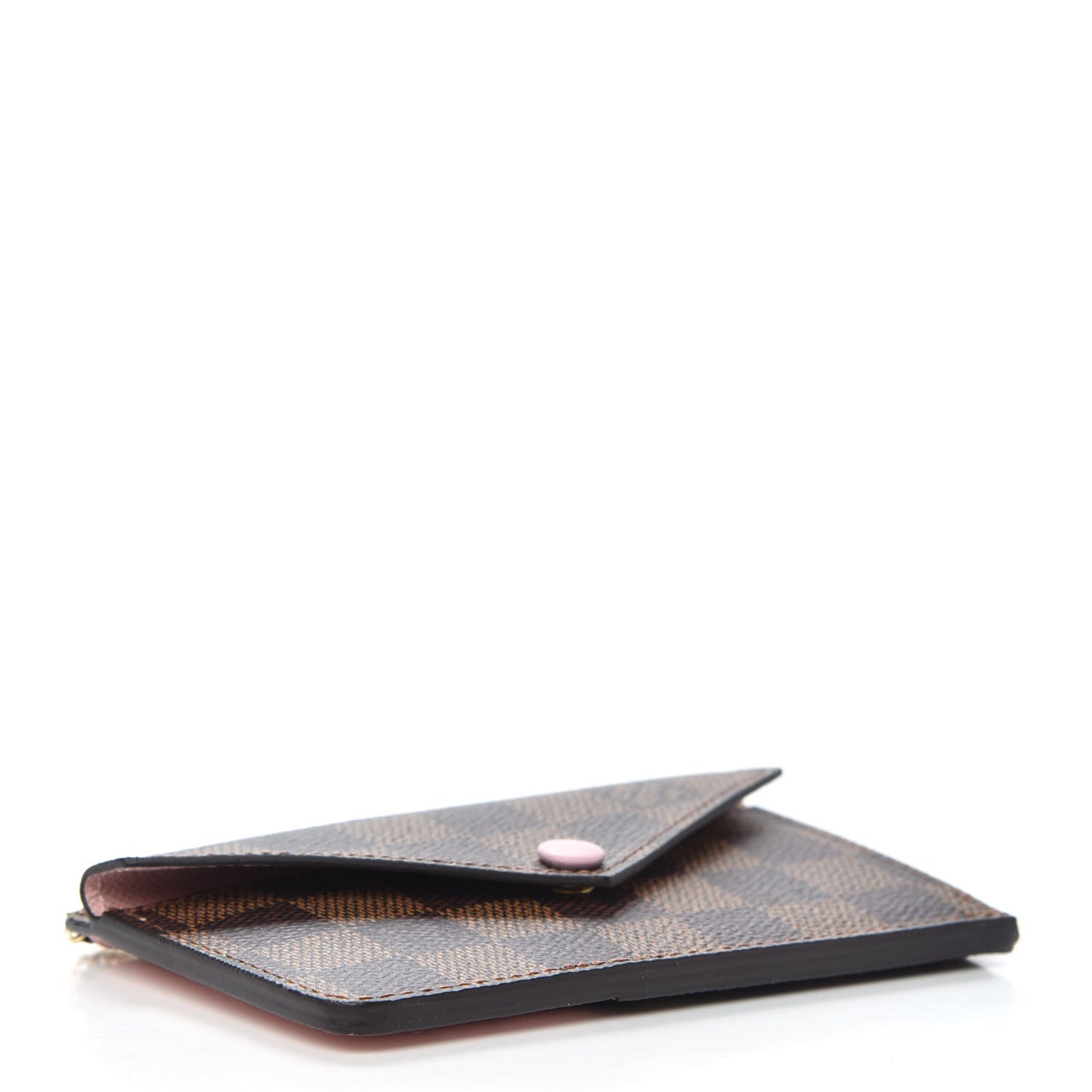 Damier Ebene Recto Verso Card Holder Rose Ballerine
