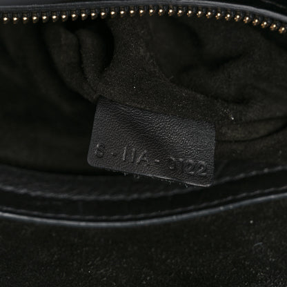 Celine Crocodile Embossed Calfskin Medium Phantom Luggage Black 7 of 12