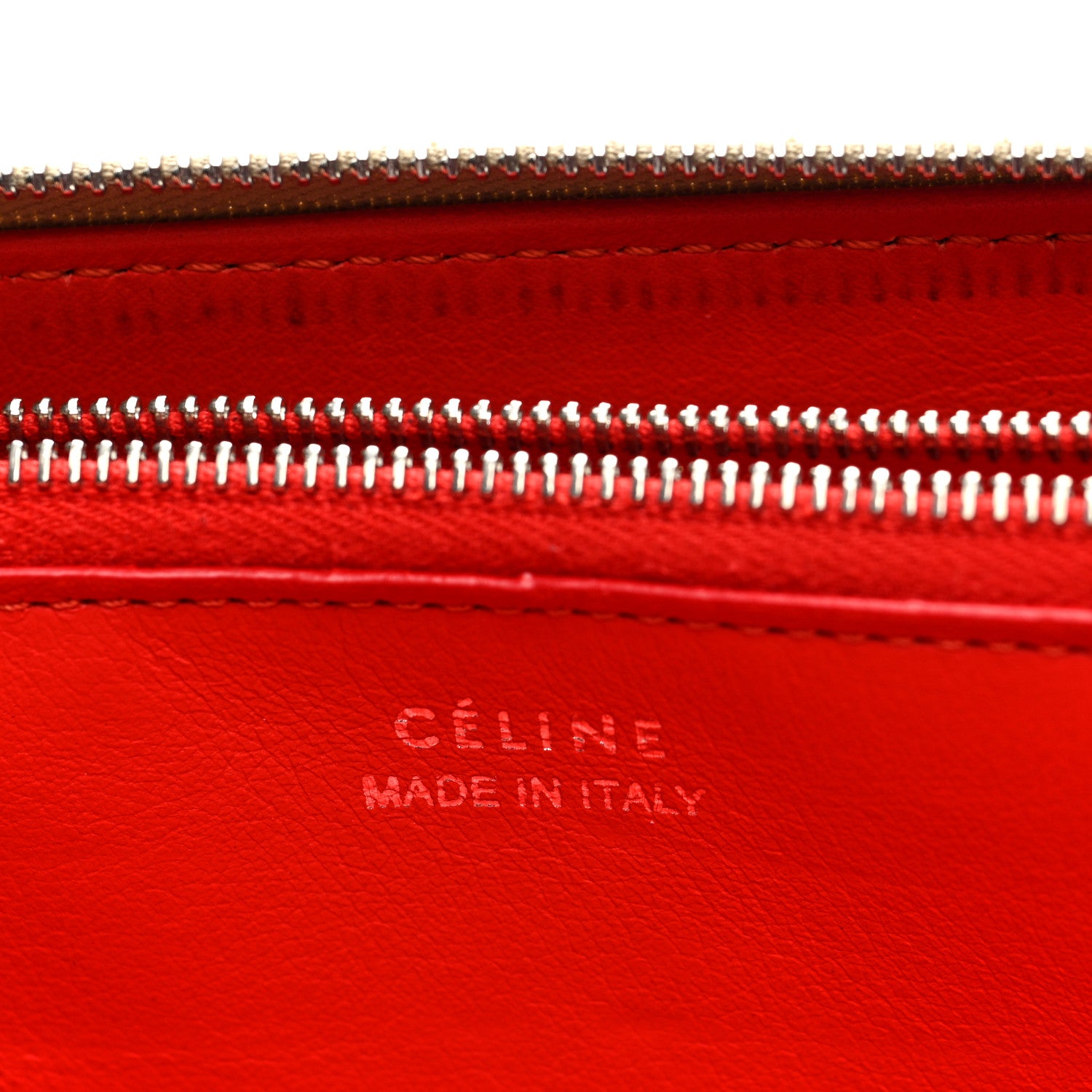 Celine Grained Calfskin Large Zip Around Multifunction Wallet Dune 6 of 6