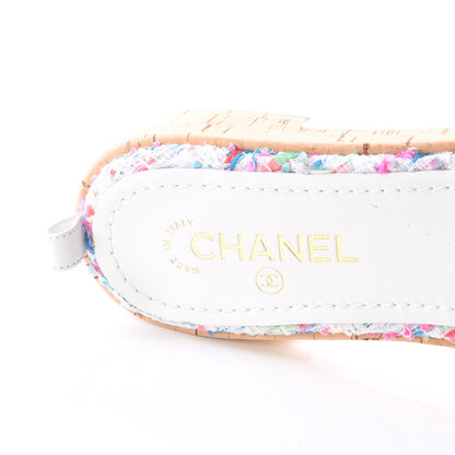 Chanel Tweed Logo Mules 40.5 Multicolor 7 of 9