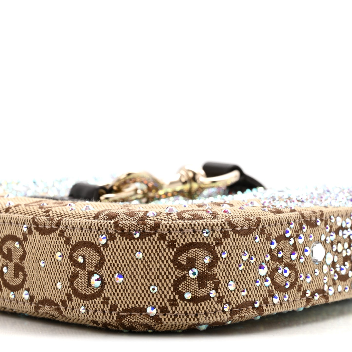 Monogram Crystal Mini Jackie Notte Bag Camel Ebony