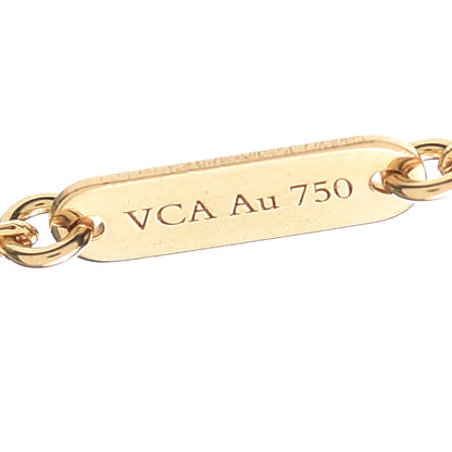Van Cleef & Arpels 18K Yellow Gold Mother of Pearl Vintage Alhambra Pendant Necklace 5 of 6