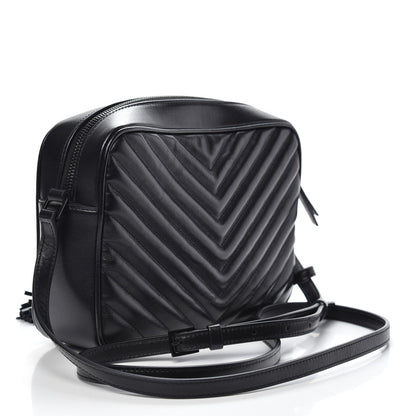 Saint Laurent Calfskin Matelasse Monogram Lou Camera Bag Black 3 of 10