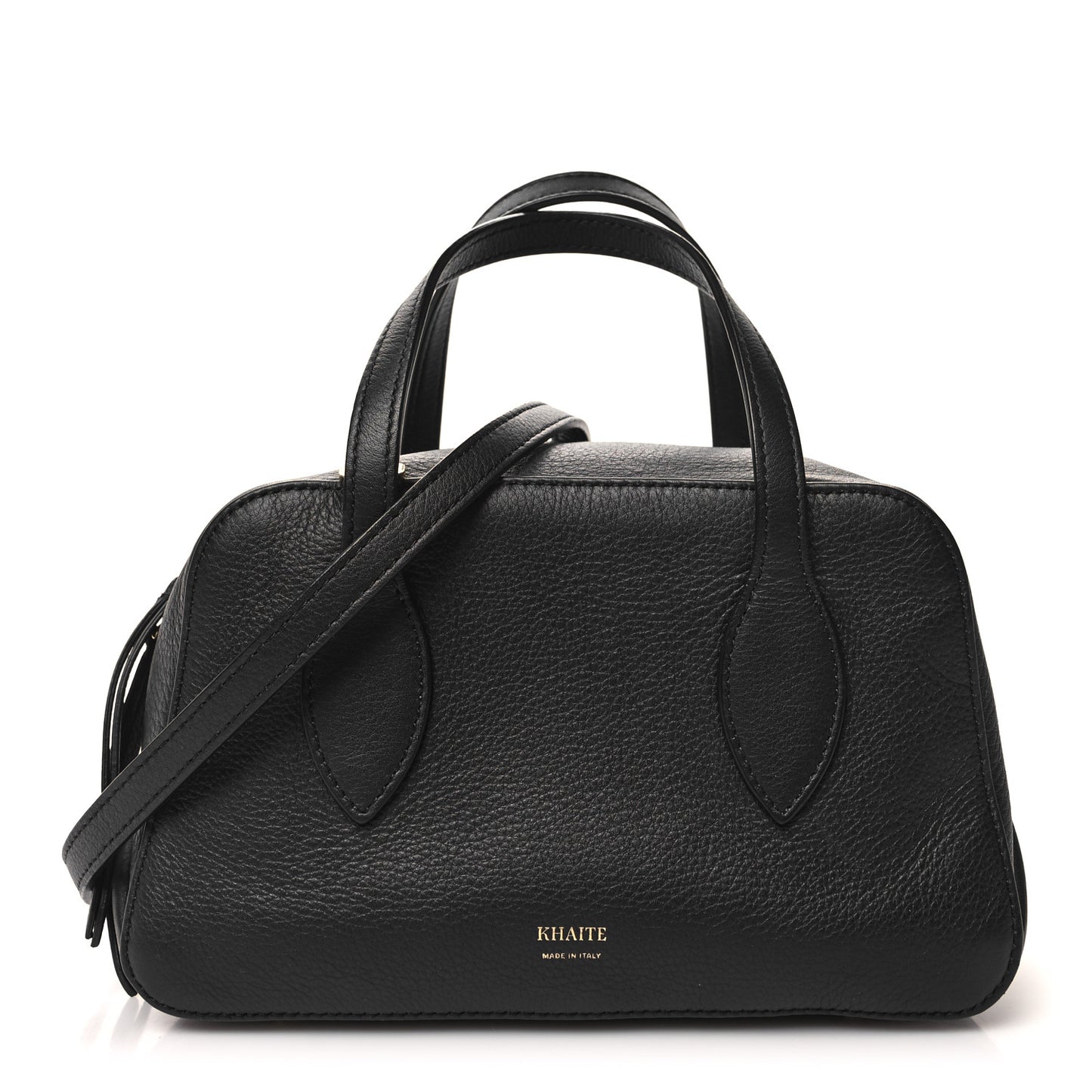 Pebbled Calfskin Small Maeve Bag Black