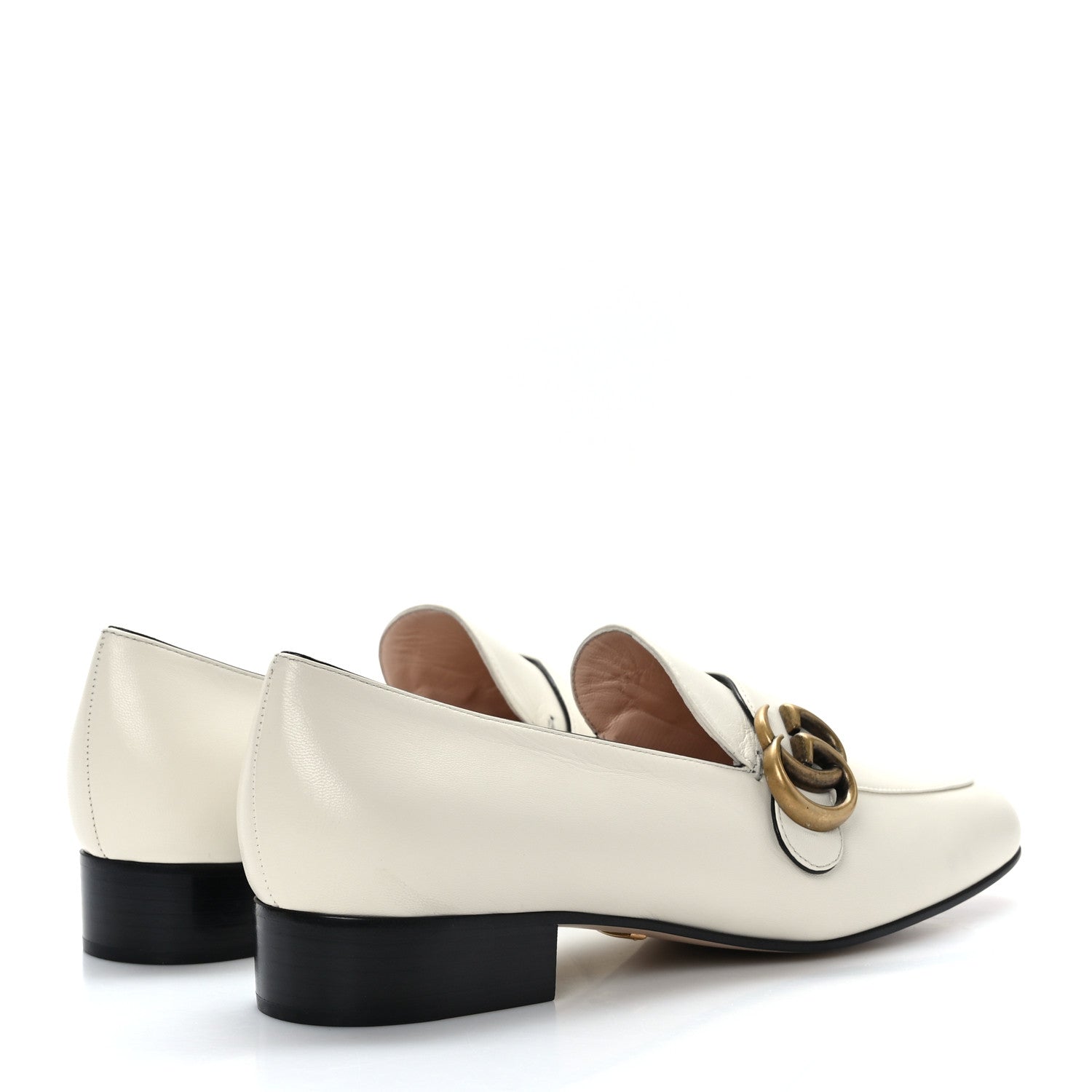 Gucci Malaga Kid Womens GG Marmont Loafers 38 Mystic White 4 of 8