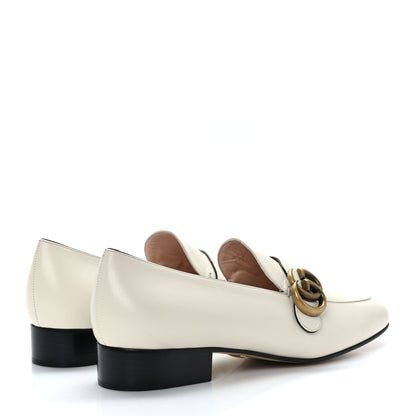 Gucci Malaga Kid Womens GG Marmont Loafers 38 Mystic White 4 of 8