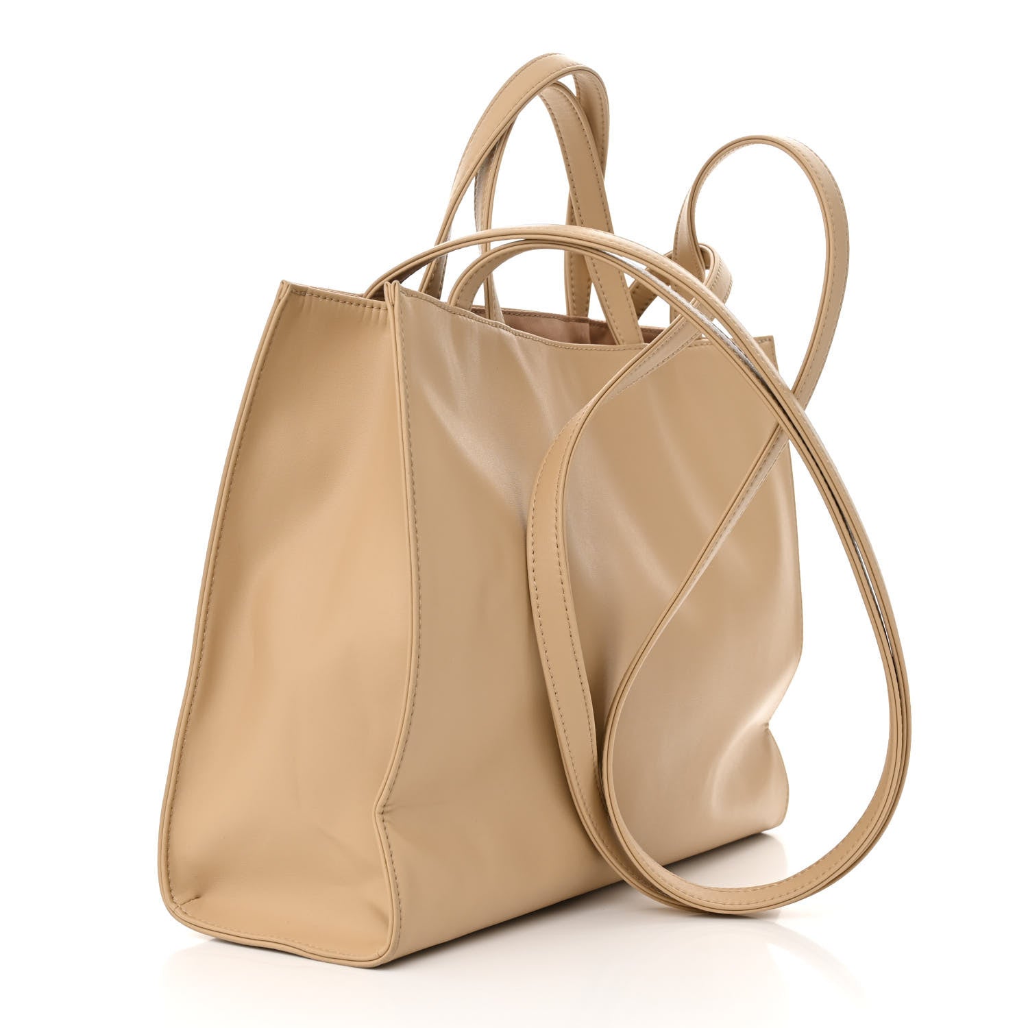 Telfar Vegan Leather Medium Shopping Bag Cream 3 of 15