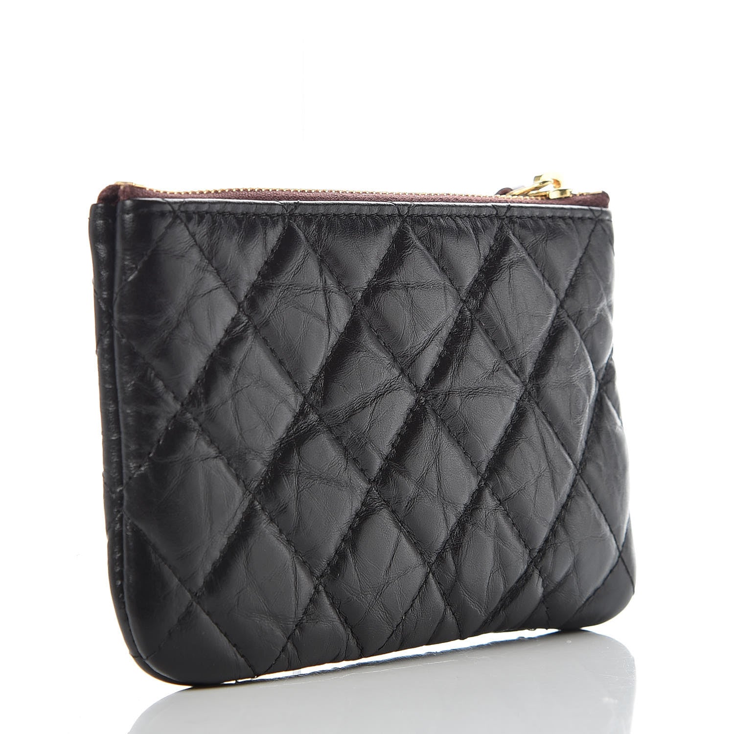 Chanel Aged Calfskin Quilted Small Reissue Cosmetic Case Black 3 of 9