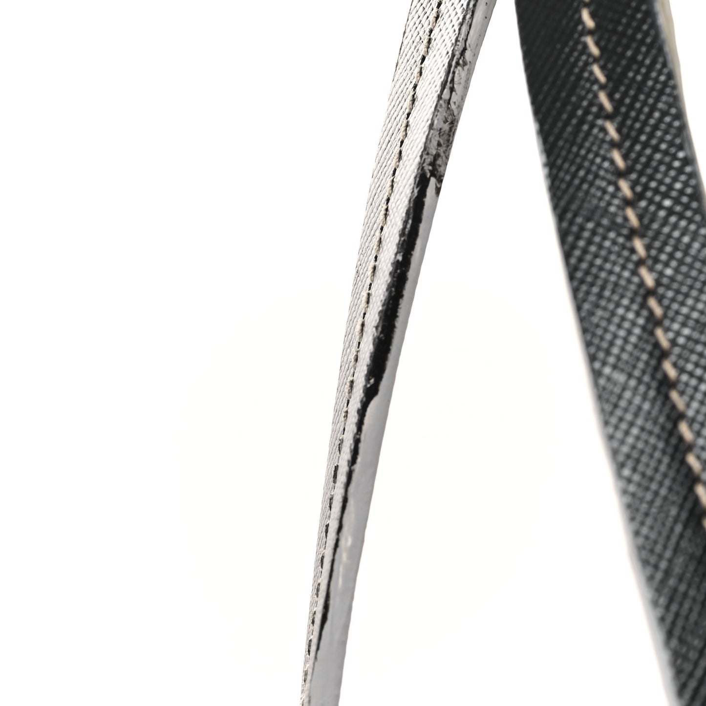 Tessuto Nylon Saffiano Shopping Tote Black
