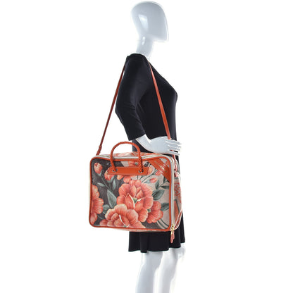 Balenciaga Agneau Floral Print Medium Blanket Square Tote Orange 2 of 12