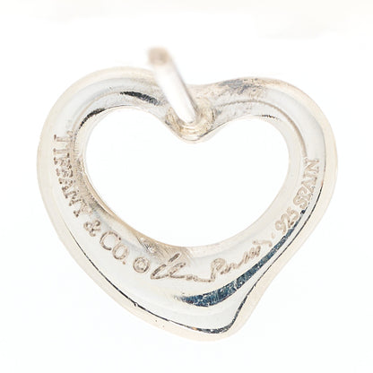 Tiffany Sterling Silver 11mm Elsa Peretti Open Heart Earrings 2 of 3
