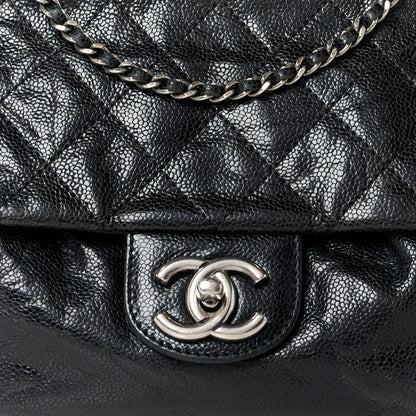 Chanel Caviar Quilted Medium Elastic Flap Black 9 of 12
