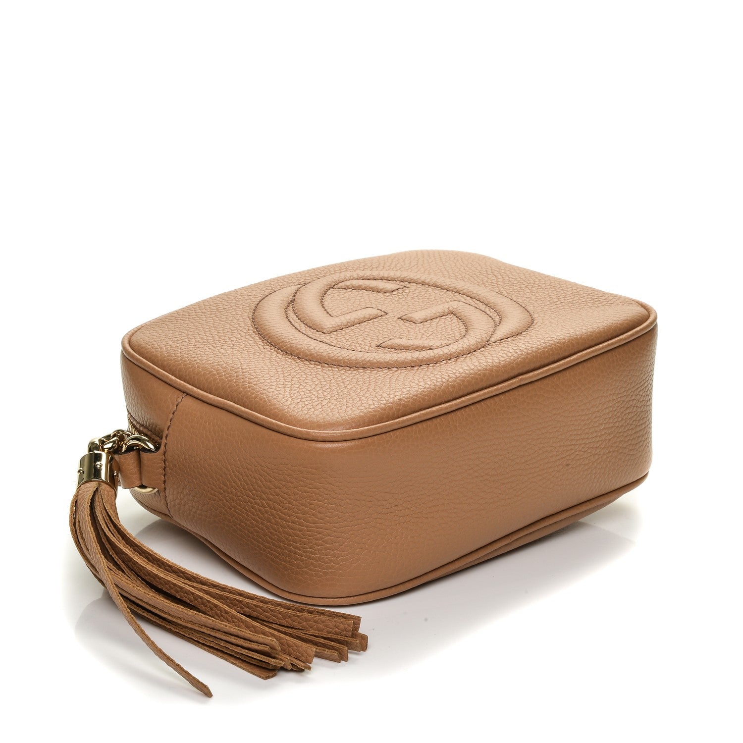 Gucci Pebbled Calfskin Small Soho Disco Bag Camelia 4 of 7