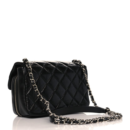 Chanel Aged Calfskin Quilted Express Zip Around Flap Black 3 of 11