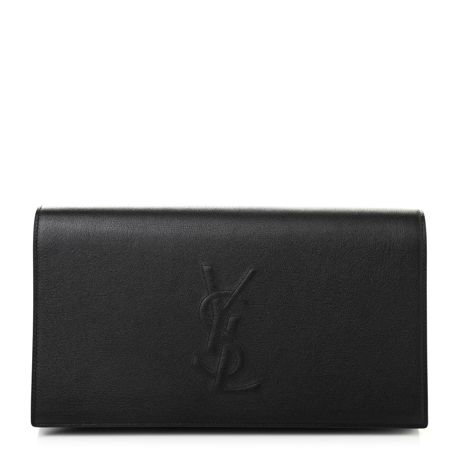 Calfskin Monogram Large Belle De Jour Clutch Gray