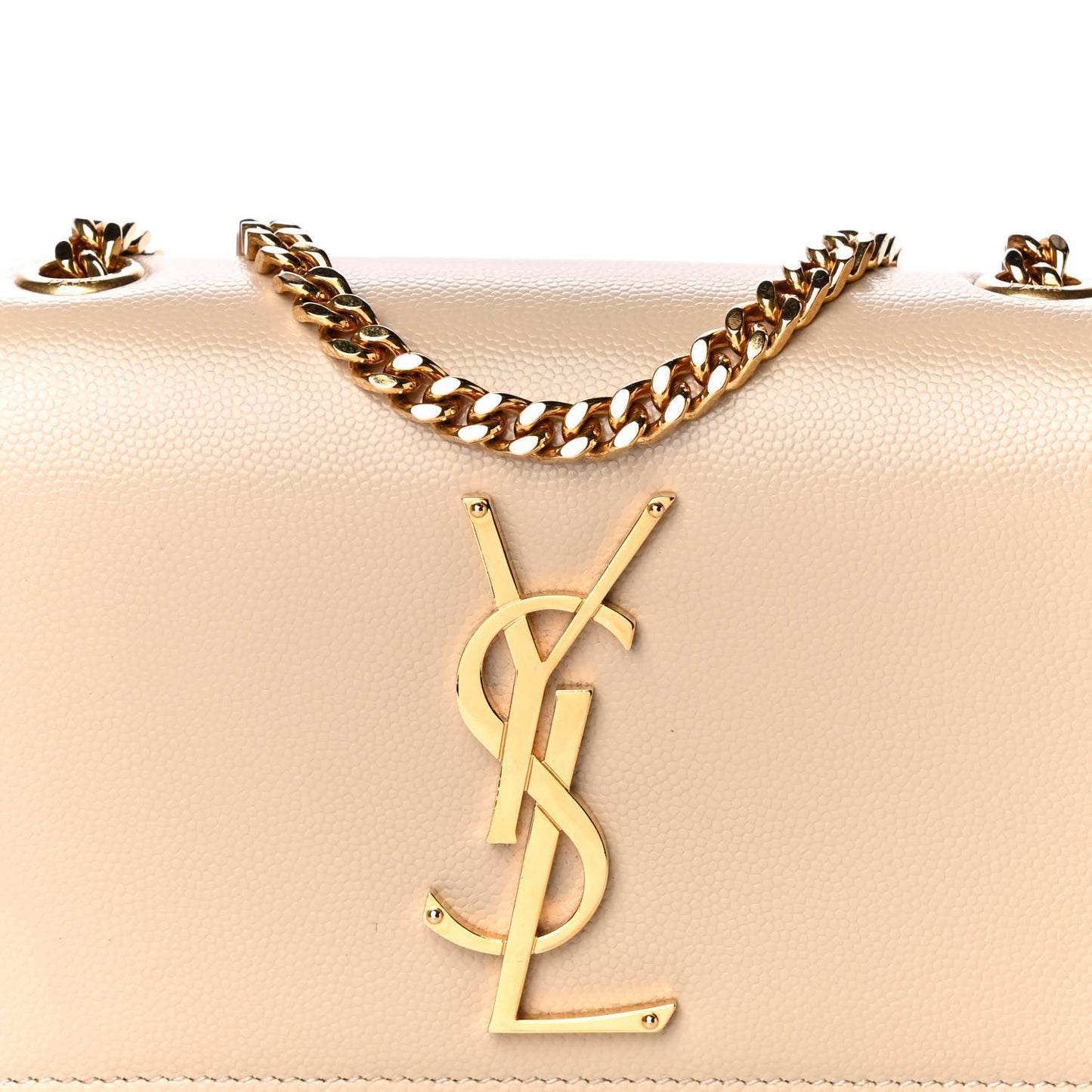 Grain De Poudre Small Monogram Kate Satchel Beige