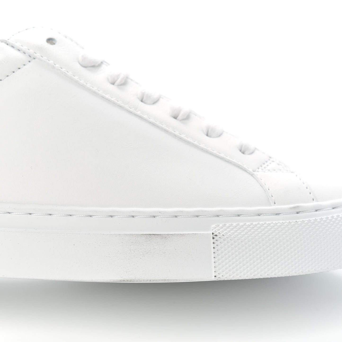 Calfskin Womens Urban Street Sneakers 36 White Neon Pink