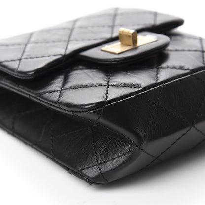 Chanel Aged Calfskin Quilted 2.55 Reissue Mini North South Flap Black 6 of 11