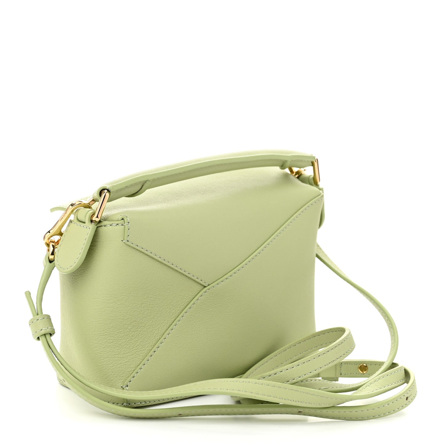 Calfskin Mini Puzzle Edge Bag Light Pear