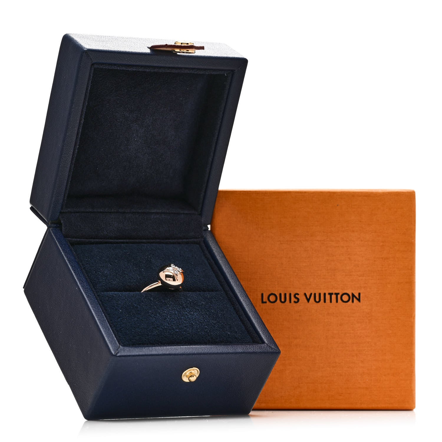 Louis Vuitton 18K Rose White Gold Diamond B Blossom Ring 53 6.5 6 of 6