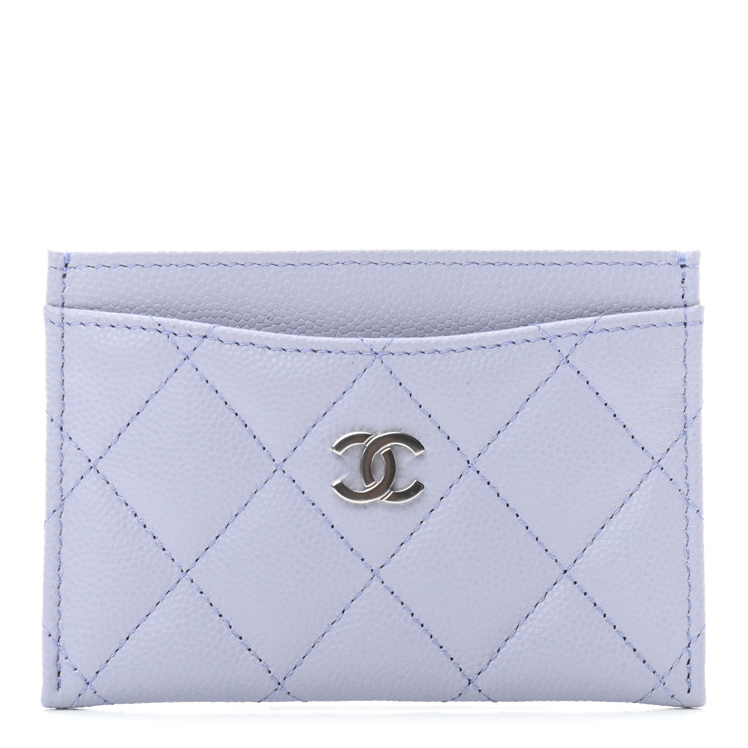Chanel Caviar Quilted Card Holder Light Purple 1 of 8