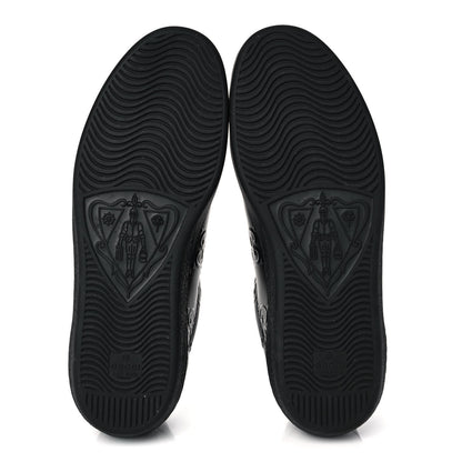 Gucci Calfskin GG Tennis Embossed Mens Ace Sneakers 9.5 Black 6 of 12