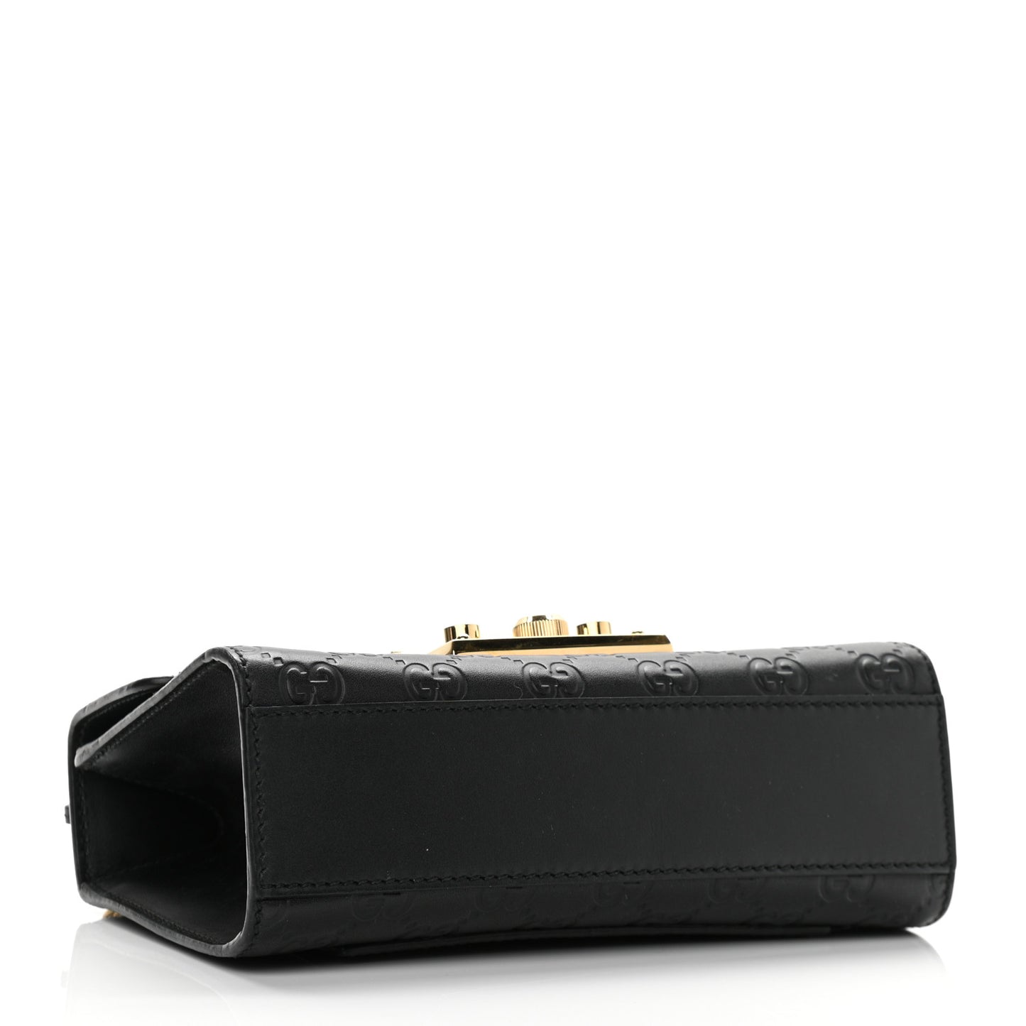 Guccissima Small Padlock Shoulder Bag Black