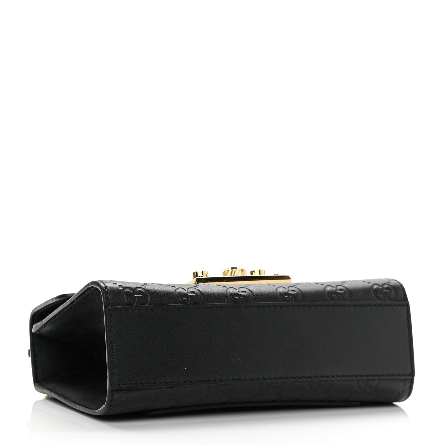Gucci Guccissima Small Padlock Shoulder Bag Black 4 of 11