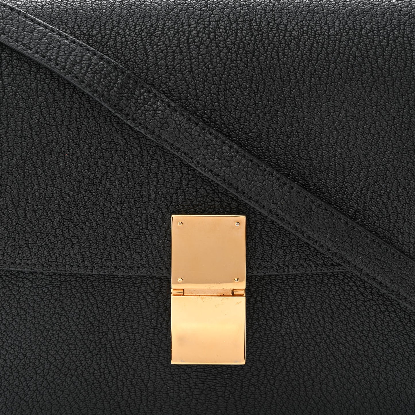 Goatskin Medium Classic Box Flap Bag Black