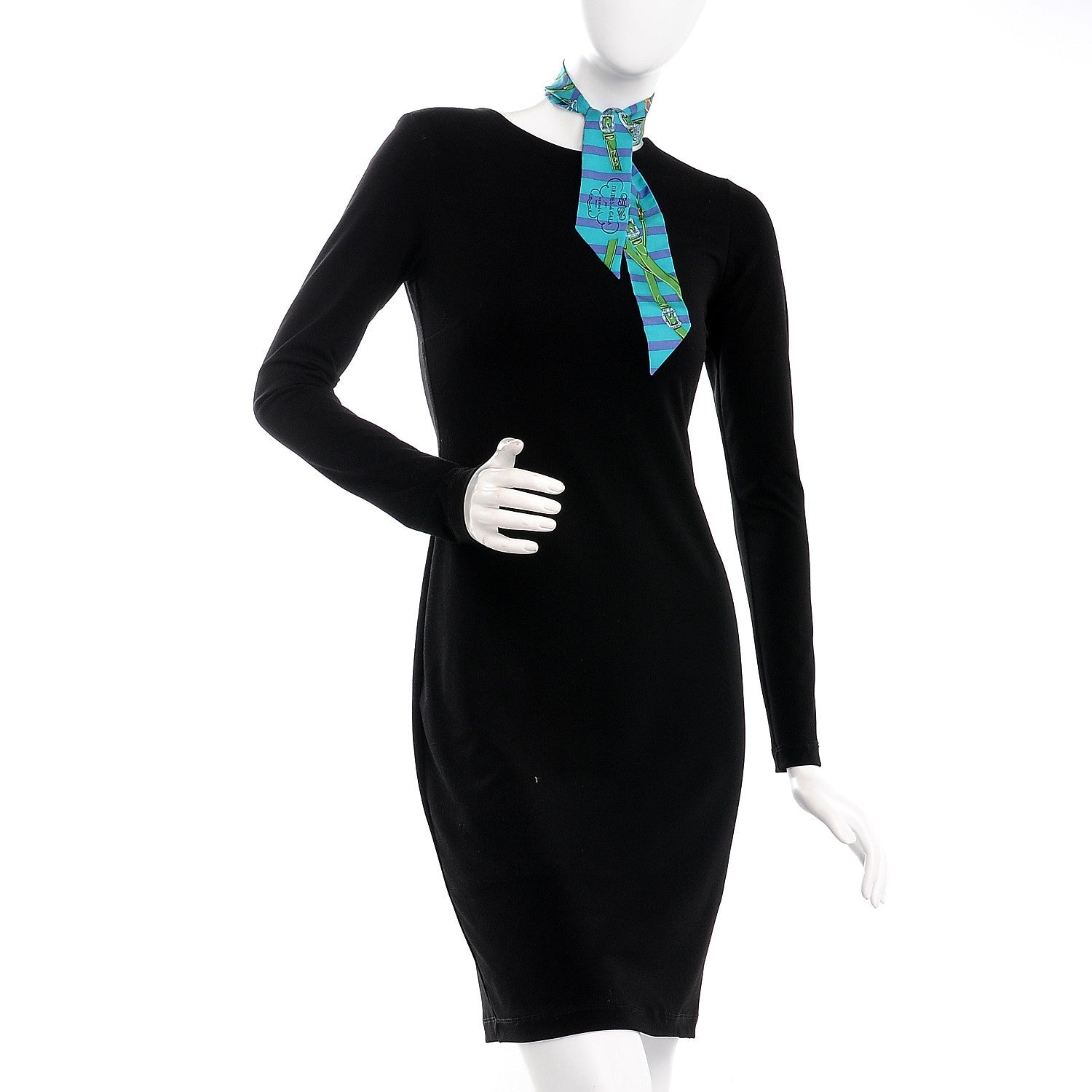 Hermes Silk Brides de Gala Bayaderes Twilly Turquoise Indigo Vert 2 of 5