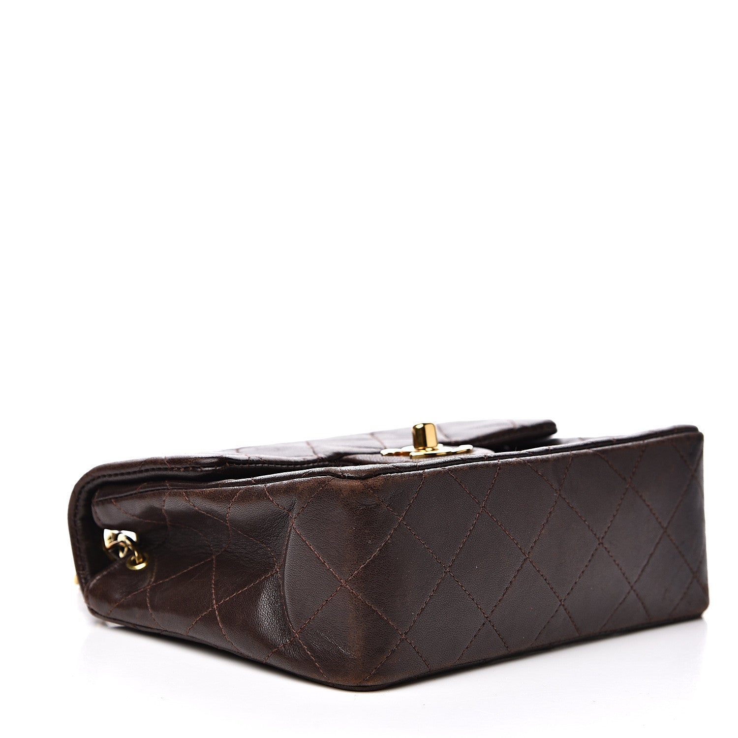 Chanel Lambskin Quilted Mini Square Flap Brown 3 of 14