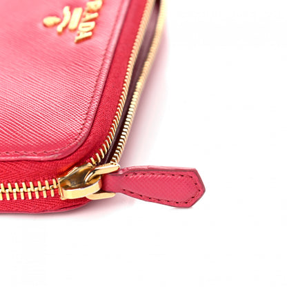 Prada Saffiano Metal Zip Around Wallet Peonia 12 of 12