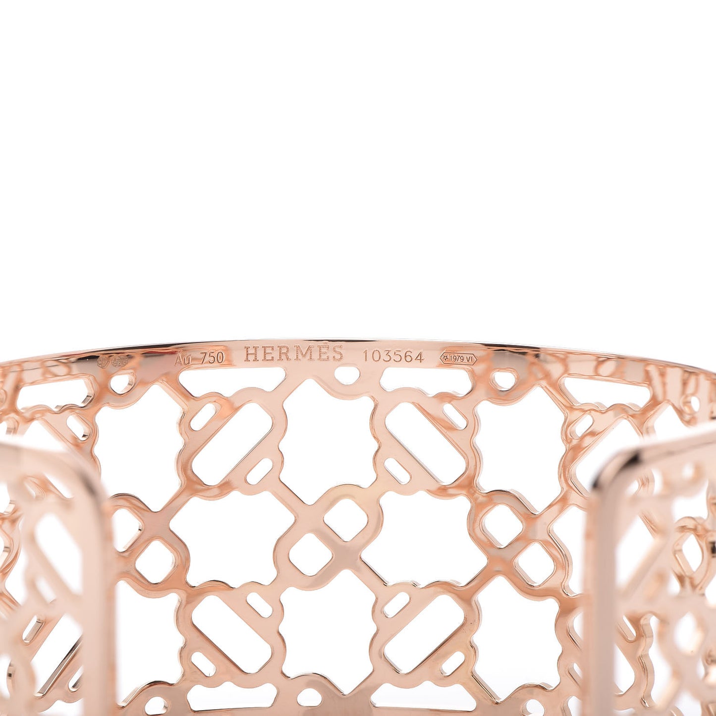 18K Rose Gold Chaîne d'Ancre Passerelle Cuff Bracelet