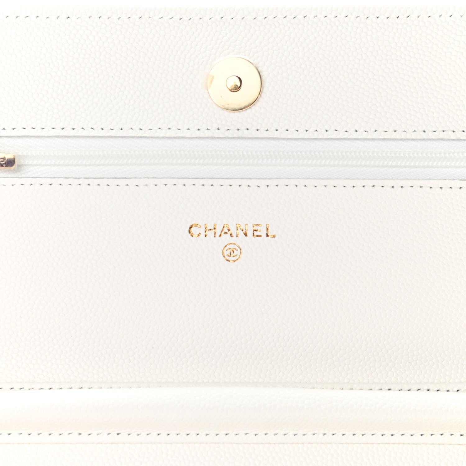 Chanel Caviar Quilted Wallet On Chain WOC White 6 of 12