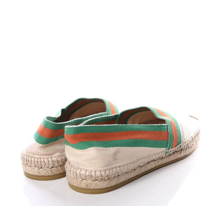 Gucci Sierra Fabric Web Mens Espadrilles 6.5 Beige 4 of 11