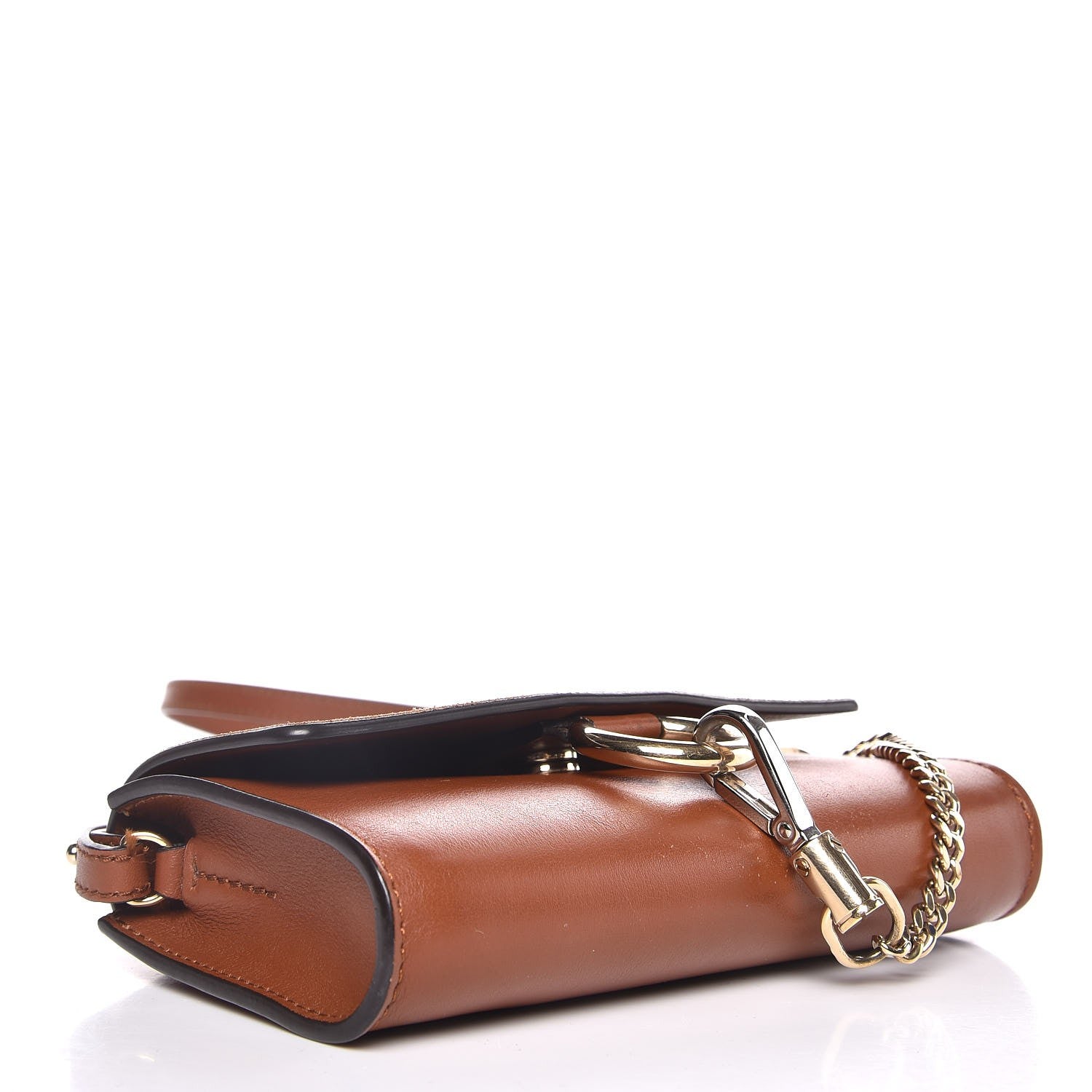 Chloe Suede Calfskin Mini Faye Shoulder Bag Tobacco 4 of 9